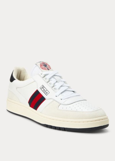 Polo Ralph Lauren Court Læder Sneakers Herre Danmark (FVDSZ4769)